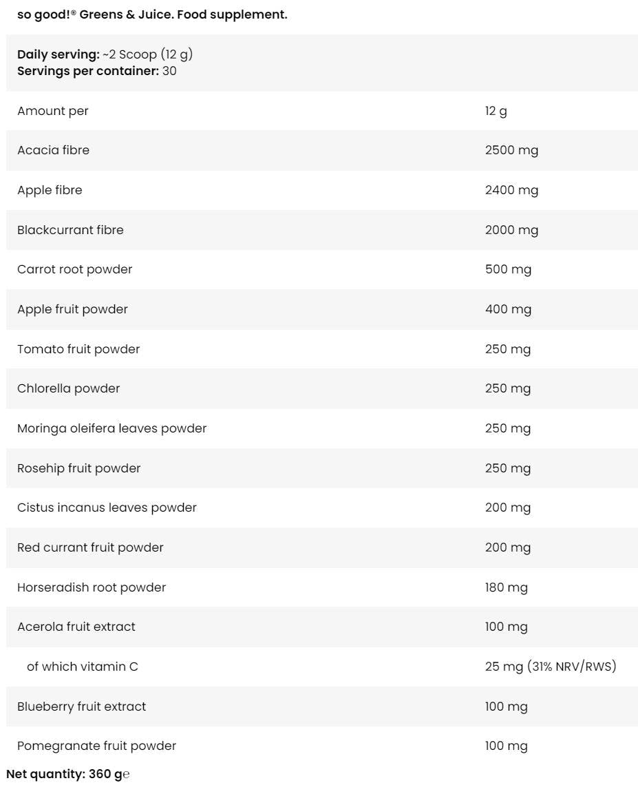 Πράσινη και χυμός | Τόσο καλό! Σειρά - 360 γραμμάρια