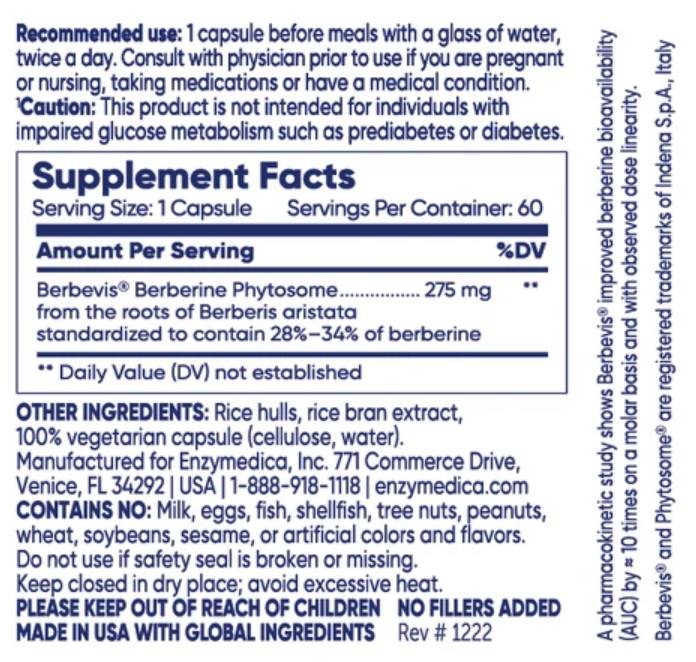 Phytosome Berberine | με Berbevis® - 60 κάψουλες