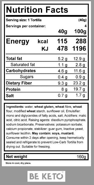 Keto Tortilla - 4 x 40 γραμμάρια
