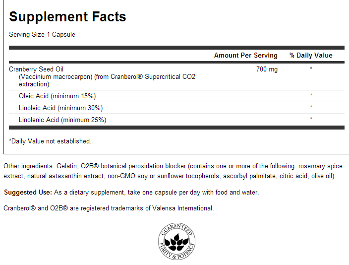 Ωμέγα 3-6-9 Cranberry 700 mg 30 κάψουλες πηκτής