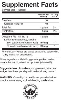 Λεμόνι γεύση Omega 3 1000 mg - 150 κάψουλες γέλης