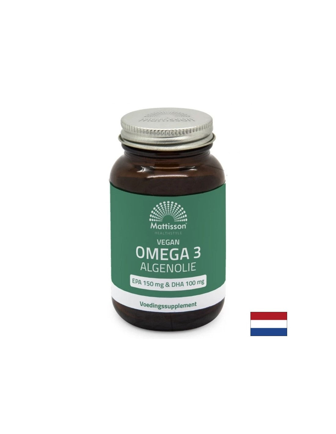 Vegan Omega -3 από φύκια - Υποστήριξη για τη λειτουργία της καρδιάς και του εγκεφάλου, EPA 150 mg, DHA 100 mg, 60 κάψουλες