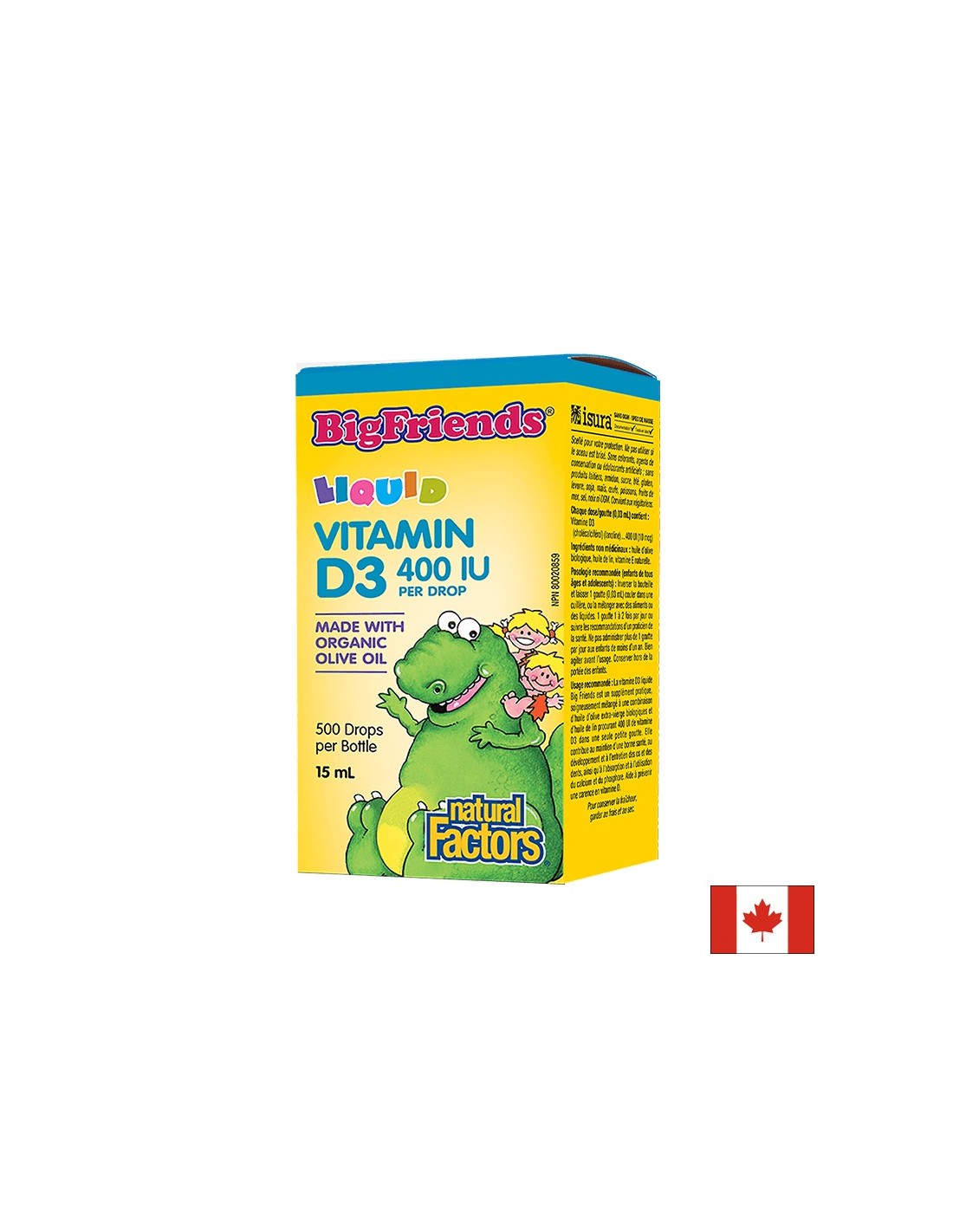 Bigfriends υγρή βιταμίνη D3 για παιδιά 400 IU - 15 ml