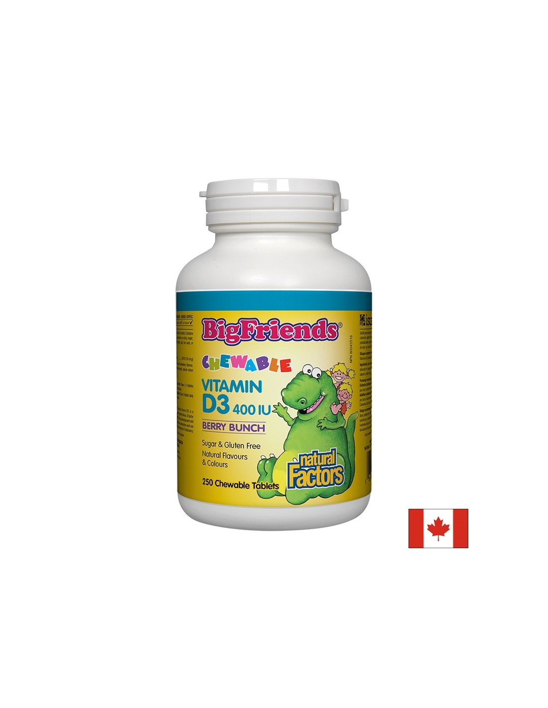 Μεγάλες φίλες βιταμίνη D3 για παιδιά 400 IU - 250 μασώμενα δισκία