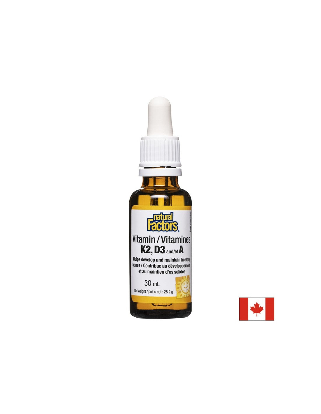 Βιταμίνη K2, D3, A (σταγόνες)/Για την οστεοπόρωση, 30 ml, 120 δόσεις <tc>Natural Factors</tc>