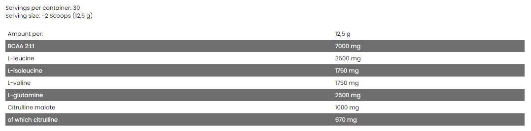 Xtreme antabolix/bcaa + μείγμα γλουταμίνης - 375 γραμμάρια