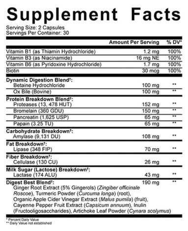 Diges-Ten | Πεπτικά ένζυμα - 60 κάψουλες