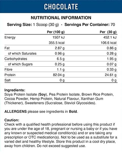 Vegan -Pro - Plant Based Protein Blend - 2100 γραμμάρια