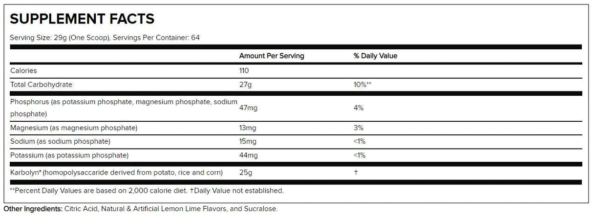 Karbolyn MESTRATE | Carb Performance με ηλεκτρολύτες - 1856 γραμμάρια