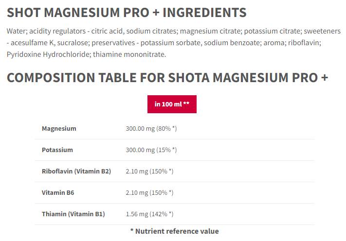 Magnesium Pro+ Αντοχή | με κάλιο και βιταμίνη Β1, Β2, Β6 - 12 x 100 mL