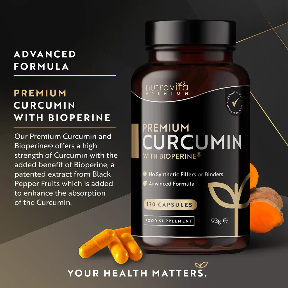 Curcumin Premium 95% κουρκουμινάτες με Bioperine® - 120 κάψουλες