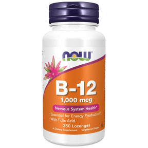 Vitamin B-12 1000 mcg | with Folic Acid - 250 Sublingual tablets - Nutra Best Europe