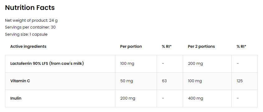 Lactoferrin LFS 90% 60 κάψουλες
