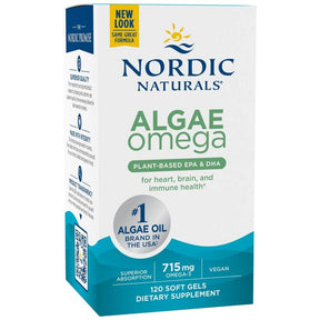 Algae Omega 715 mg - 120 Gel capsules - Nutra Best Europe