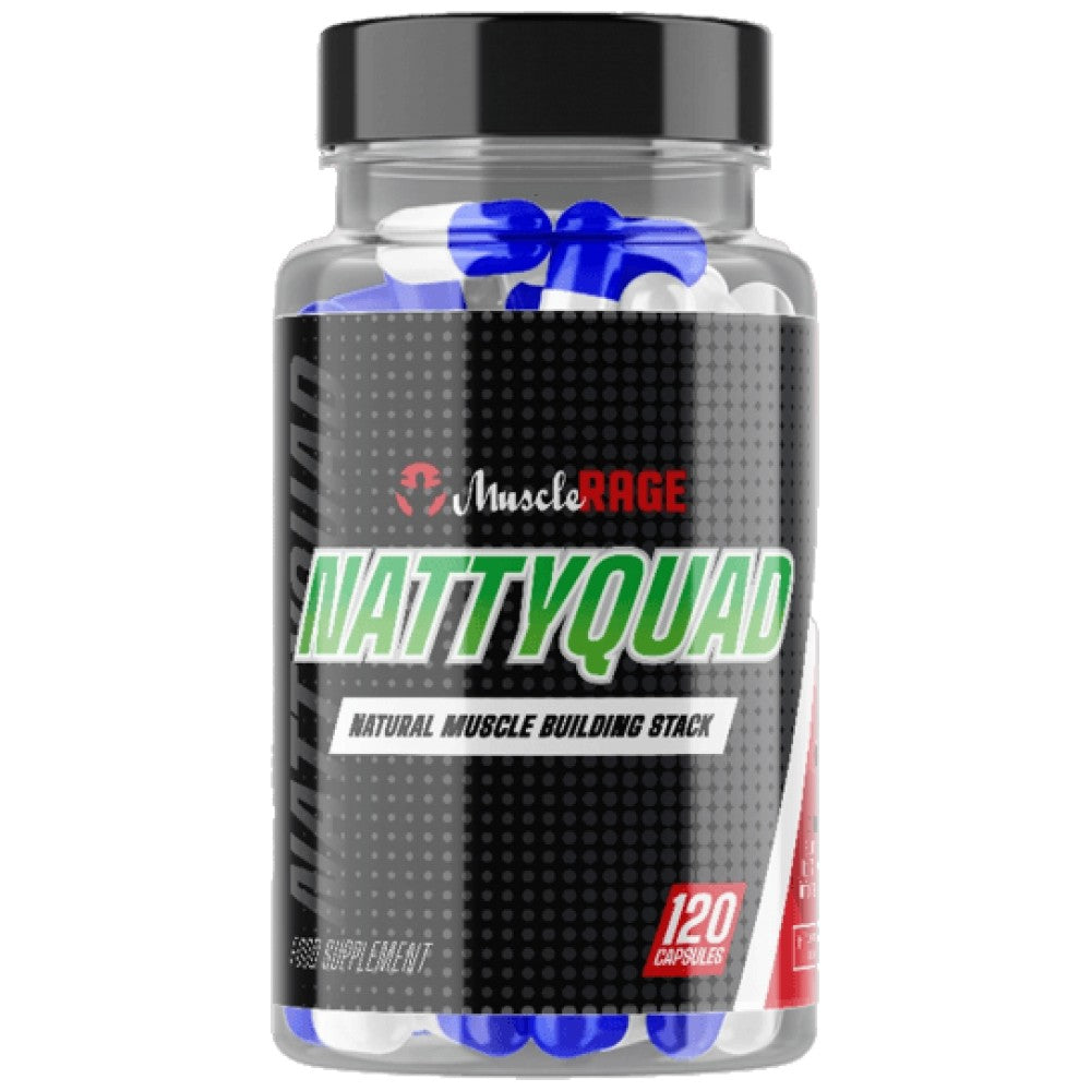 Nattyquad | Φυσική στοίβα κτιρίου μυών - 120 κάψουλες