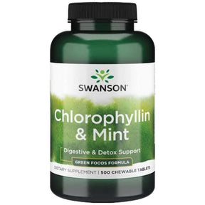 Chlorophyllin and Mint 500 Chewable Tablets - Nutra Best Europe