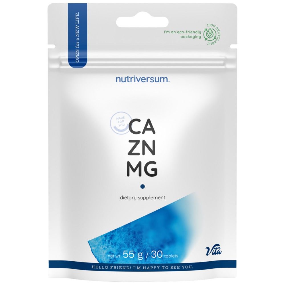 CA/Zn/mg | Τύπος ψευδαργύρου ασβεστίου - 30 δισκία