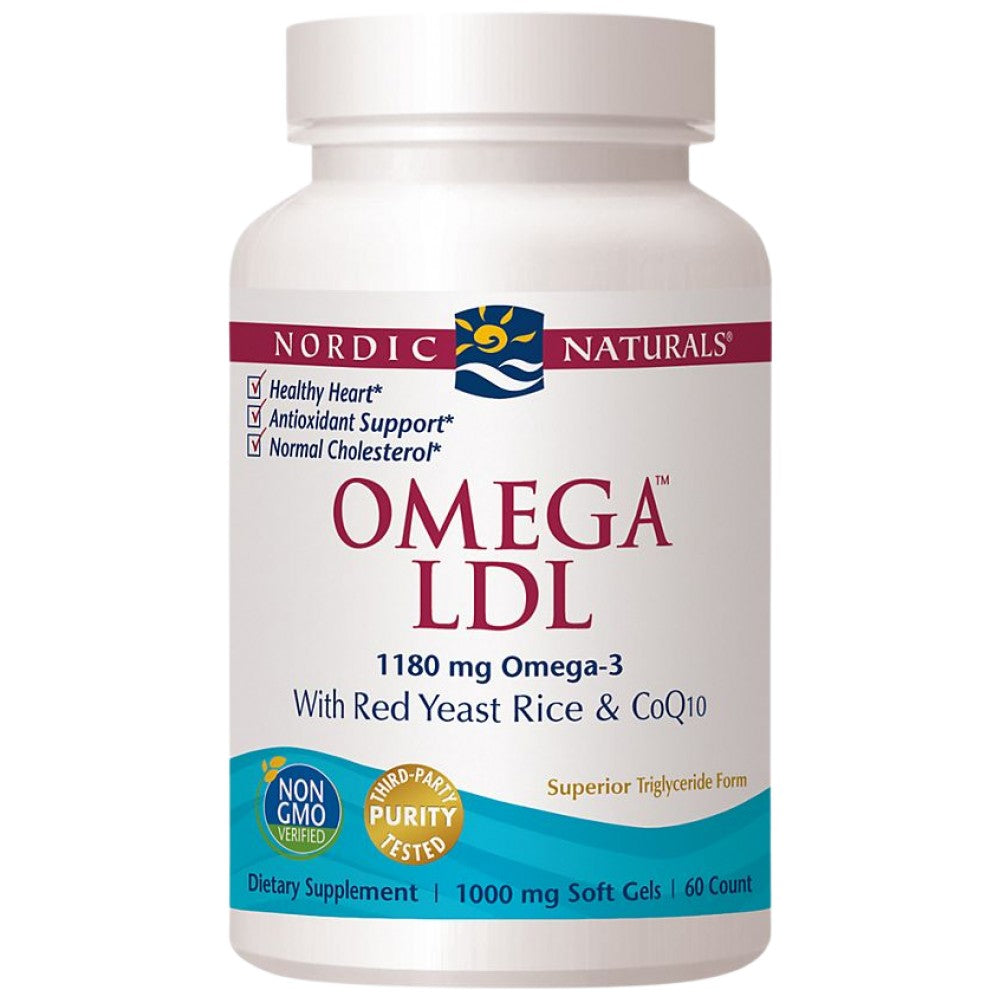 Ωμέγα LDL 1152 mg | Με κόκκινο ρύζι ζύμης και κάψουλες CoQ10 - 60 Gel