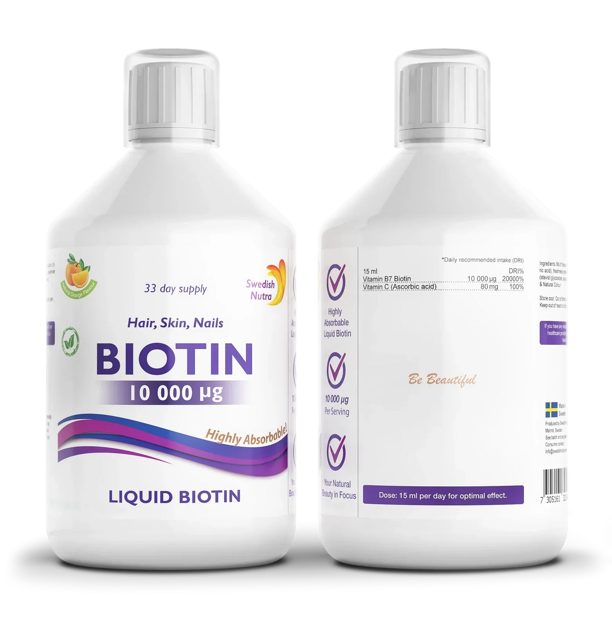 Υγρή βιοτίνη 10.000 mcg x 500 mL