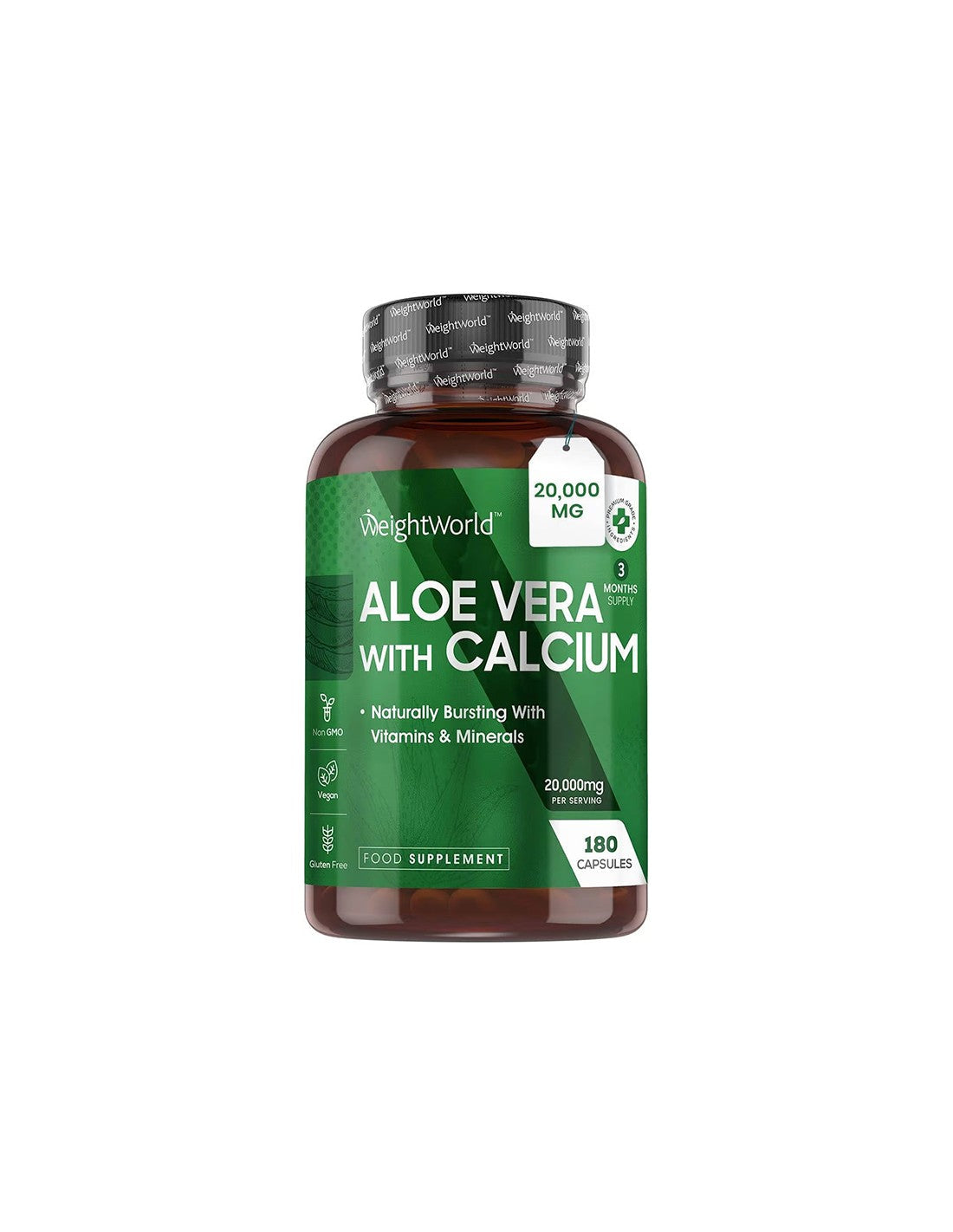 Γαστρεντερική οδός - Aloe Vera 10 G + ασβέστιο 75 mg, 180 κάψουλες - Aloe Vera