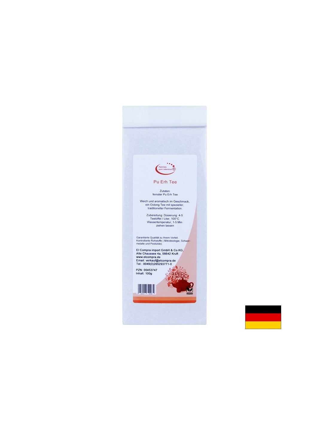 Κινεζικό μαύρο τσάι pu-er, bio, 100 g