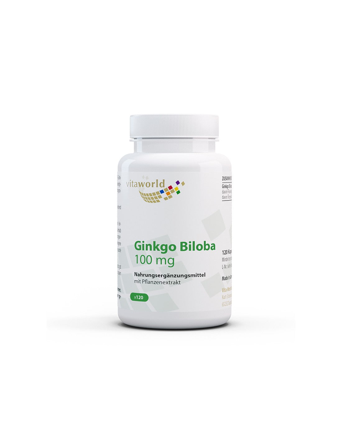 Μνήμη και συγκέντρωση - Ginkgo Biloba, 100 mg x 120 κάψουλες