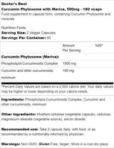Καλύτερη κουρκουμίνη Φυτόδινο 500 mg/με Meriva - 180 κάψουλες