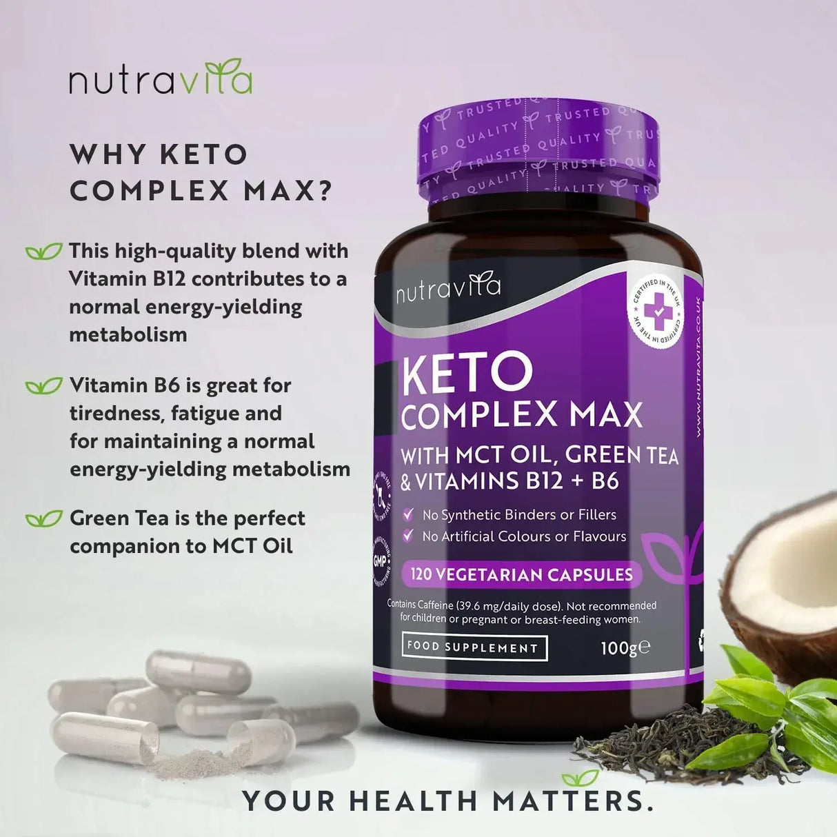 Keto Complex Max /120 κάψουλες, 60 δόσεις/ <tc>Nutravita</tc>