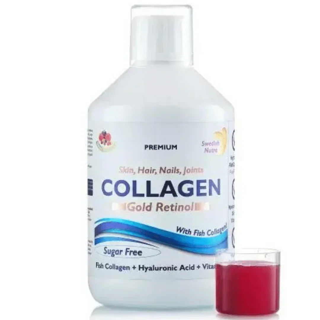 Κολλαγόνο ψαριών 12500 mg Χρυσή ρετινόλη 500ml <tc>Swedish Nutra</tc>