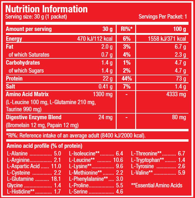 100% πρωτεΐνη Whey Professional 0,03 kg