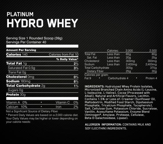 Platinum Hydro Whey 3,5 λίβρες. - 1.600 κιλά