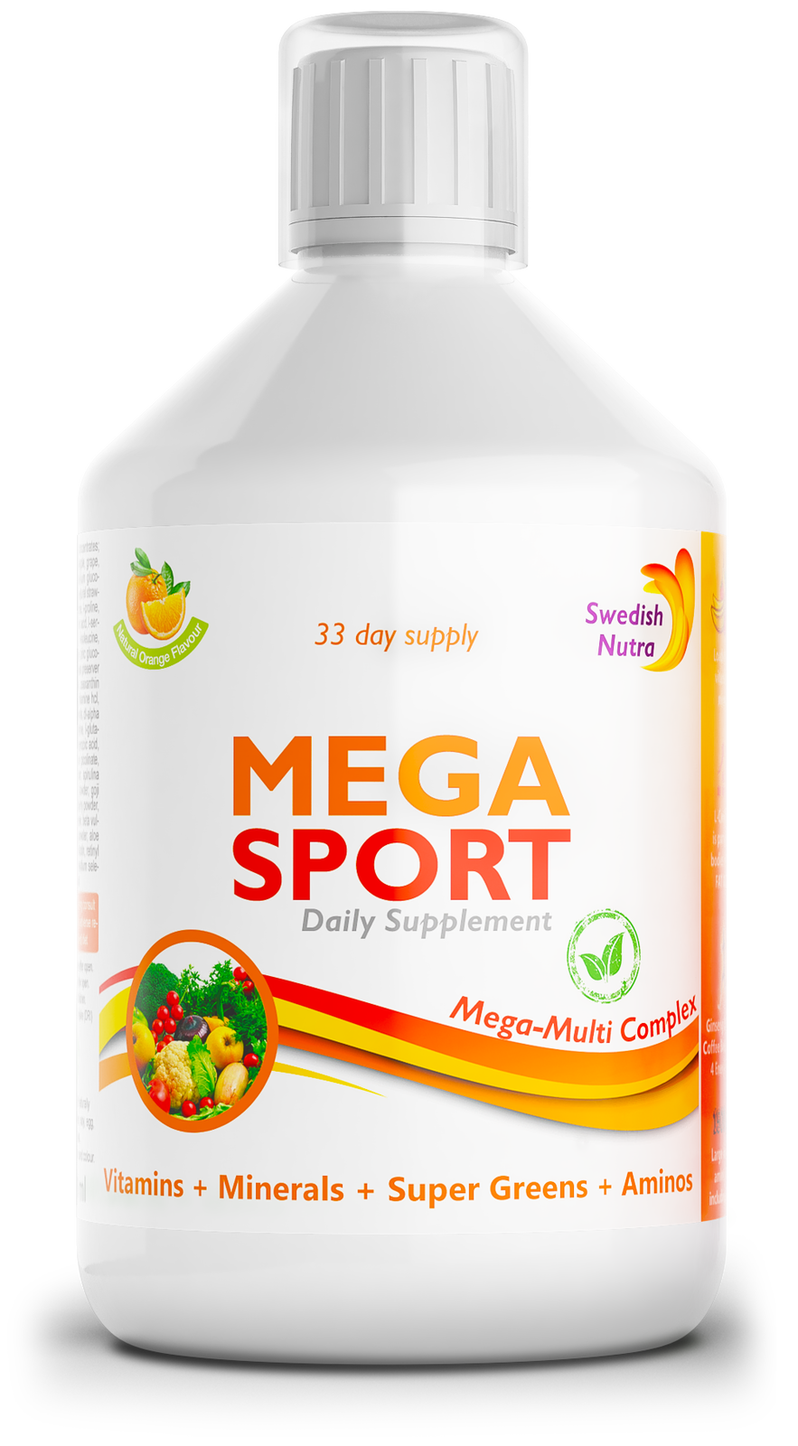 Mega Sport - Βιταμίνες + Ορυκτά + κολλαγόνο 1497 mg /500 ml /
