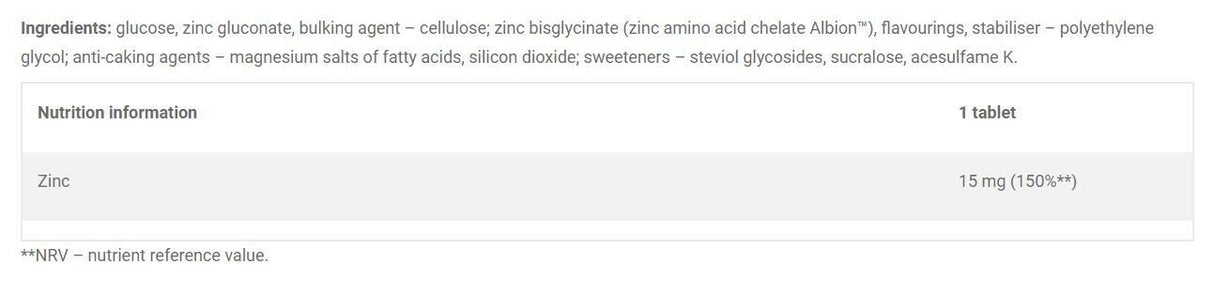 Ψευδάργυρος 15 mg/ZINXAVir Immuno 30 μασώμενα δισκία <tc>Olimp</tc>