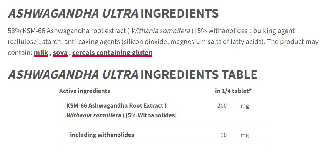 Ashwagandha Ultra 200 mg - 60 δισκία