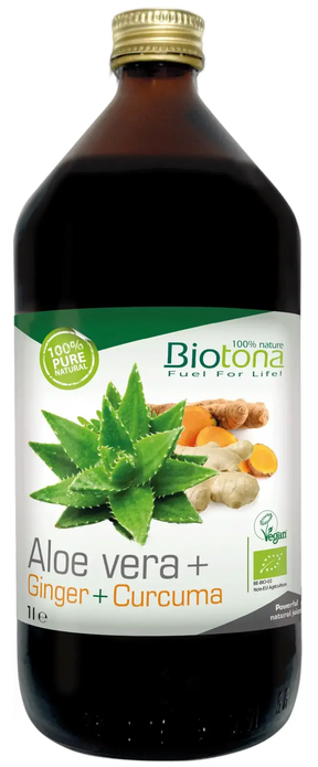 Biotona organic aloe vera + turmeric + ginger 1000 ml - Nutra Best Europe