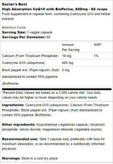Το καλύτερο CoQ10 με Bioperine 600 mg - 60 κάψουλες