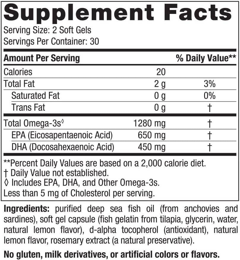 Ultimate Omega 1280 mg - 60 κάψουλες πηκτής