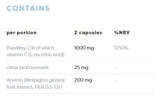 Ενεργό C 1000 mg | Pureway -C® με βιοφλαβονοειδή εσπεριδοειδών & Acerola - 120 κάψουλες