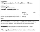 Πλήρης φάσμα φάσματος μούρα juniper 520 mg 60 κάψουλες