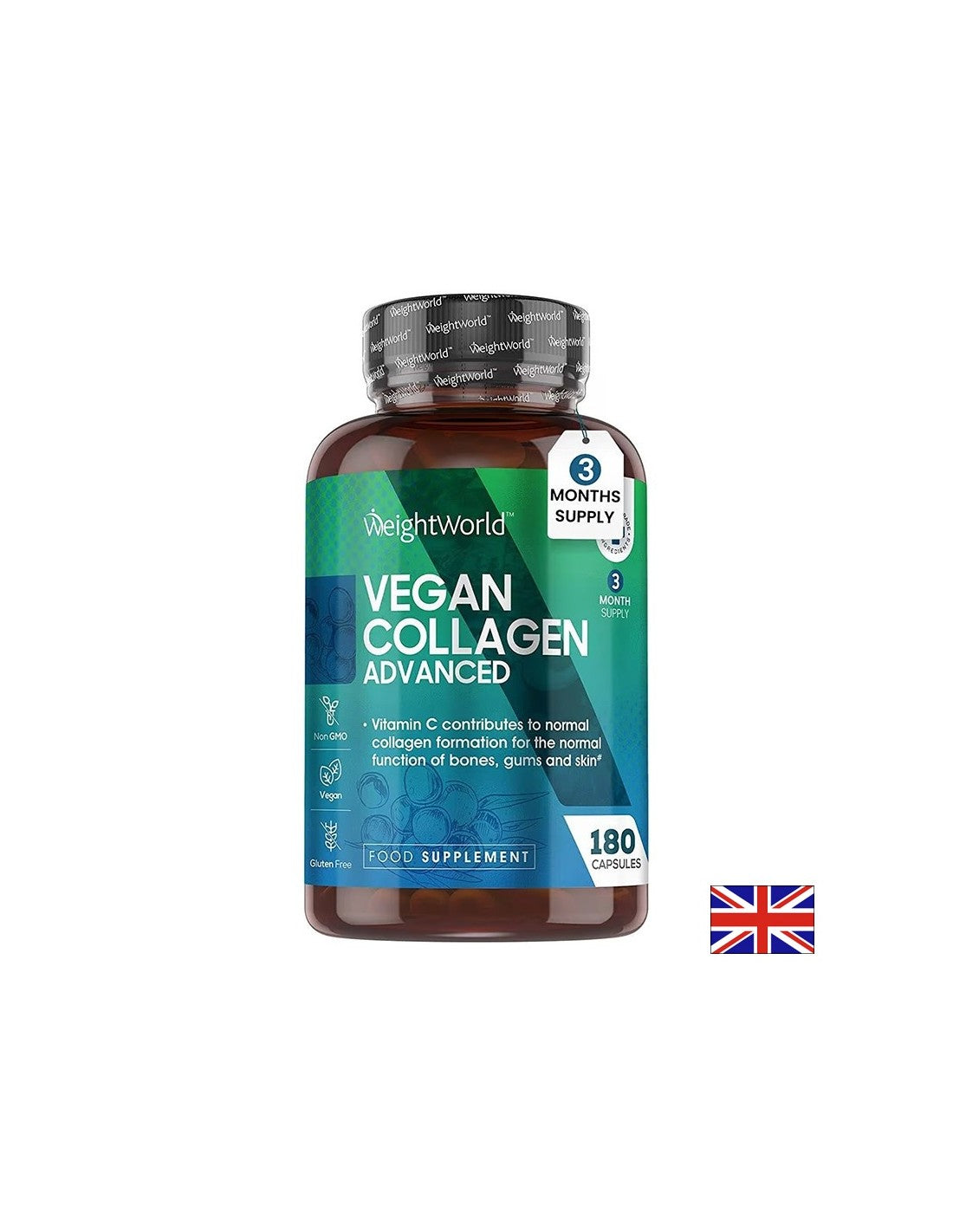 Όμορφο δέρμα, υγιείς αρθρώσεις - κολλαγόνο vegan, 180 κάψουλες - vegan κολλαγόνο