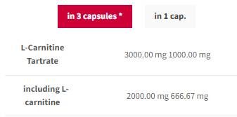 L -Carnitine 3000 καπάκια - 60 κάψουλες