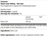 Neem Leaf 500 mg 100 κάψουλες