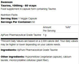 Ταυρίνη 1000 mg 60 κάψουλες