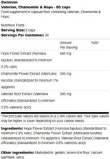 Valerian, Chamomile και Hops 60 κάψουλες