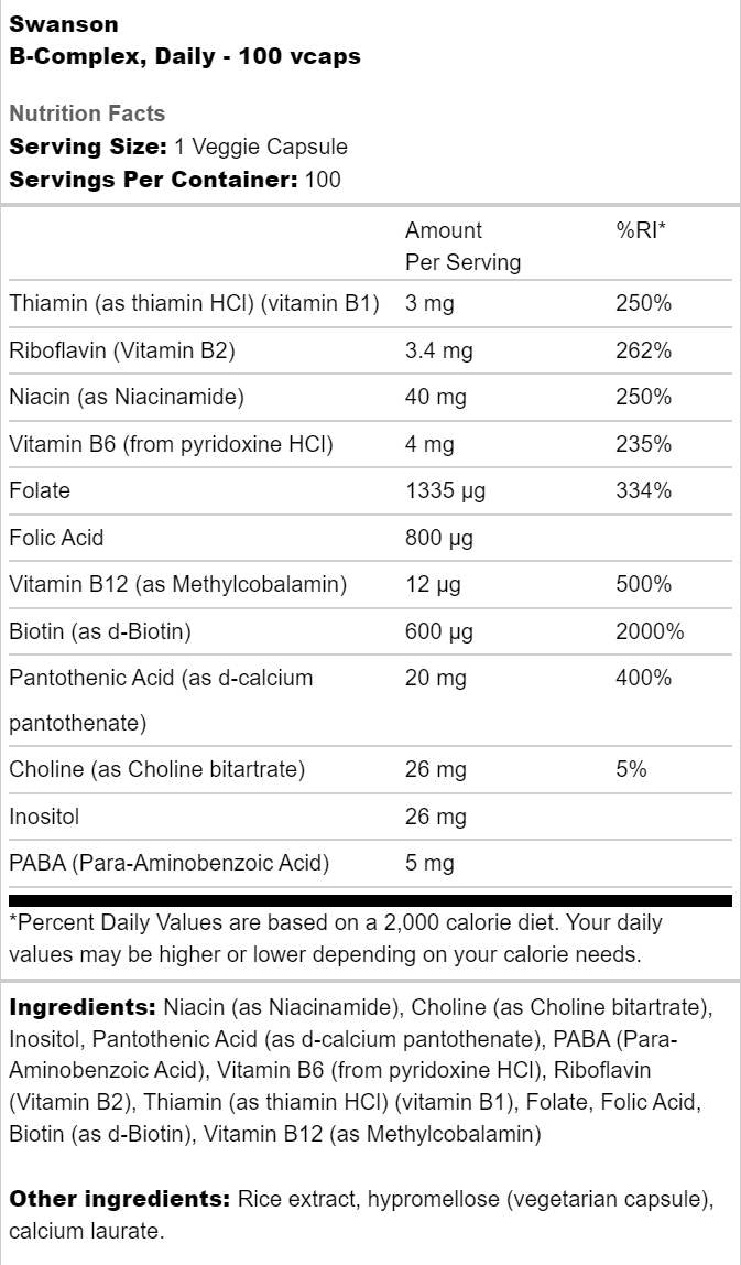 B-Complex Daily 100 κάψουλες