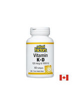 Βιταμίνη K2 120 mcg και D3 1000 IU, 60 μαλακές κάψουλες <tc>Natural Factors</tc>