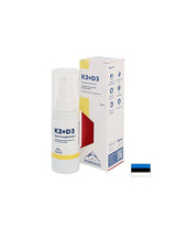 Βιταμίνες Κ2 (20 μg) + D3 (800 IU) - Υγεία καρδιάς και οστών, ισχυρή ανοσία, σπρέι στο στόμα, 30 ml, 200 σπρέι