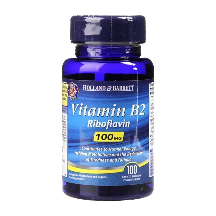 Βιταμίνη Β2 (βιταμίνη Β2) 100mg 120 δισκία Holland & Barrett