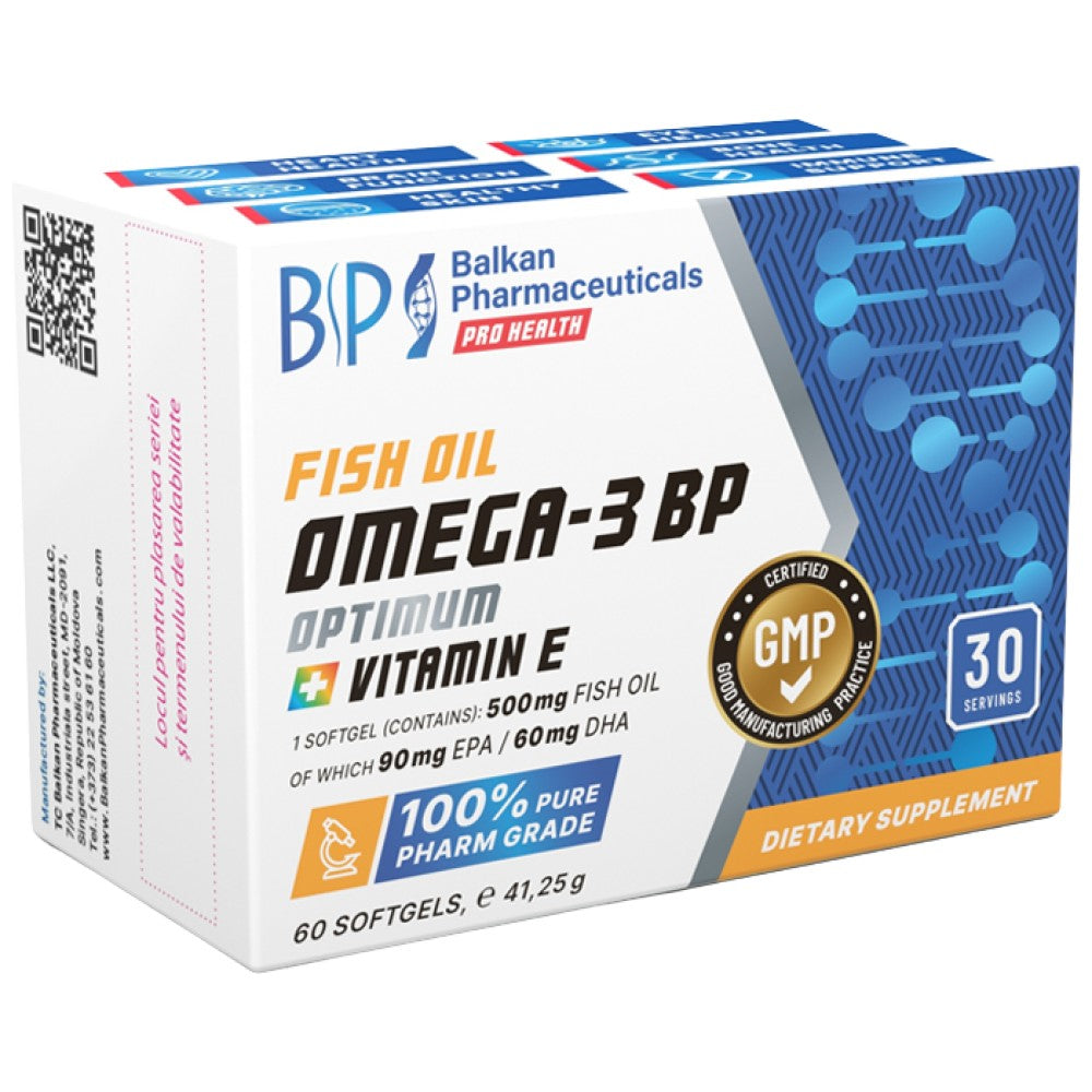 Ωμέγα-3 BP Optimum | Με κάψουλες βιταμίνης Ε - 60 πηκτής