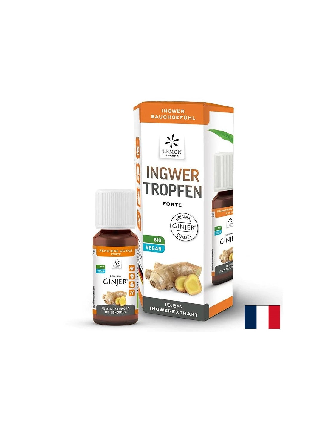 Για στομαχικές ενοχλήσεις - Ginger Forte, σταγόνες 20 ml <tc>Lemon Pharma</tc>